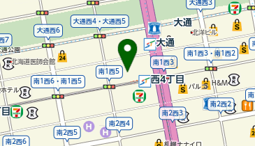 東進ハイスクール  大通駅4丁目校 new QRCode document.getElementById'qrcodearea', { text: 'https://www.toshin.com/es/map/school.php?id=8510', height: 80, width: 80, correctLevel: QRCode.CorrectLevel.L } ;の地図画像