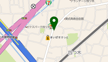 笹舟 丼丸 四ツ木店の地図画像