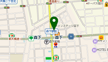 笹舟 丼丸 森下店の地図画像