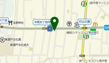 東京新中野店の地図画像