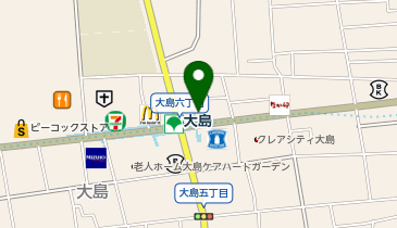笹舟 丼丸 大島店の地図画像
