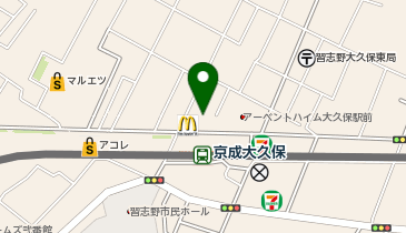 マグロ 丼丸 京成大久保店の地図画像