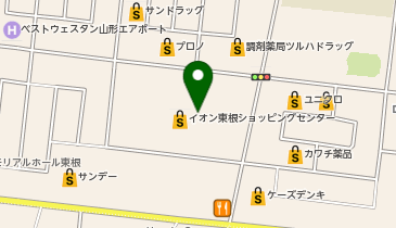 不二家 イオン東根店の地図画像