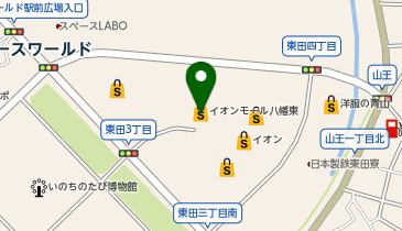 不二家 FUJIYA CONFECTIONERY/milky70 since1951 イオン八幡東店の地図画像