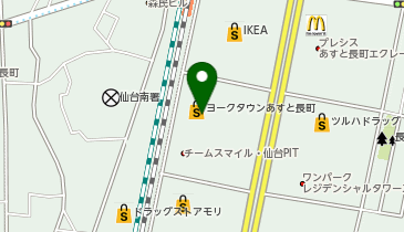 不二家 ヨークベニマルあすと長町店の地図画像