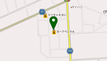 不二家 ヨークベニマル佐野伊勢山町店の地図画像