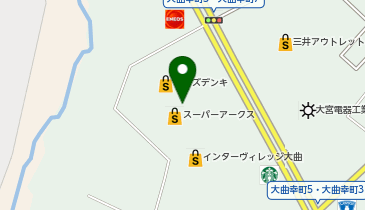 不二家 スーパーアークス大曲店の地図画像