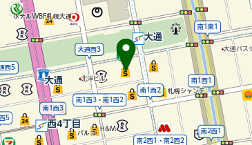 不二家 西洋菓子舗 不二家 丸井今井札幌本店の地図画像