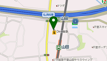 不二家 デュー阪急山田店の地図画像