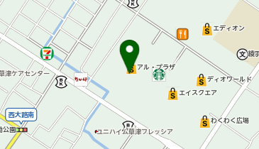 不二家 FUJIYA KOBE アルプラザ草津店【閉店】の地図画像