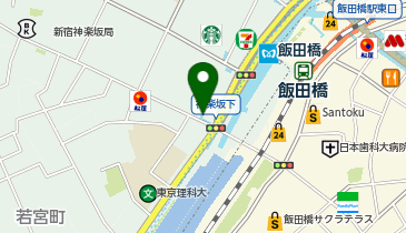 不二家 飯田橋神楽坂店の地図画像