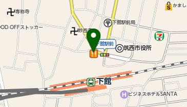 不二家 下館店の地図画像