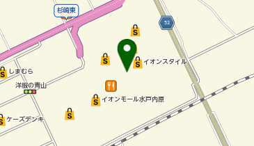 不二家 イオンスタイル水戸内原店の地図画像