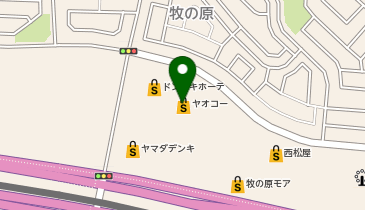 不二家 ヤオコー牧の原モア店の地図画像