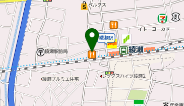 不二家 綾瀬店の地図画像