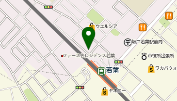 不二家 若葉店の地図画像