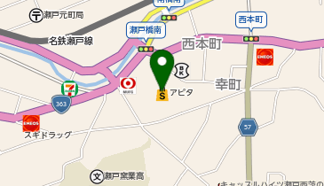 不二家 アピタ瀬戸店の地図画像