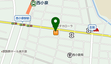 不二家 西小泉店の地図画像