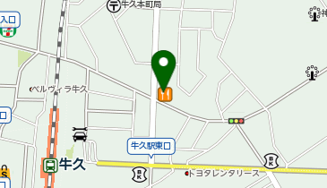 不二家 牛久店の地図画像