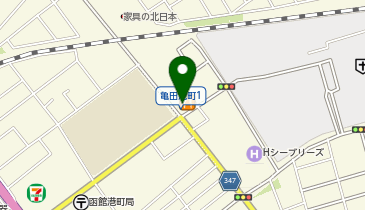 不二家 函館港町店の地図画像