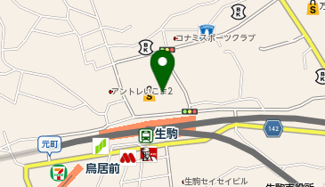 Cosme de lu-up 近鉄生駒店の地図画像