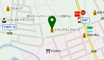 キリン堂 宝塚東店の地図画像