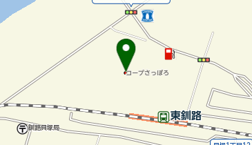 アスビーファム 釧路貝塚店の地図画像