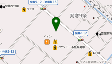 アスビー イオンモール札幌発寒店の地図画像