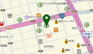 アスビー 仙台一番町店の地図画像