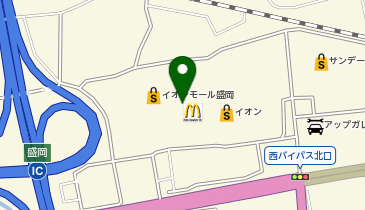 グリーンボックス 盛岡店の地図画像