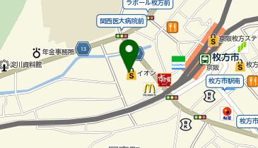 グリーンボックス 枚方店の地図画像