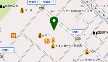 アスビーキッズ イオンモール札幌発寒店の地図画像