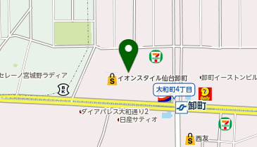 グリーンボックスキッズ 仙台卸町店の地図画像