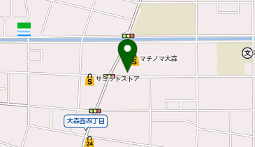 アスビーファム マチノマ大森店の地図画像