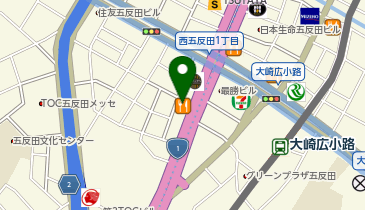 まいどおおきに食堂 西五反田食堂の地図画像