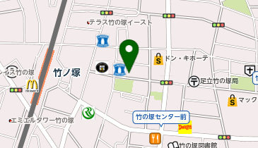 個別指導塾トライプラス 竹の塚校の地図画像