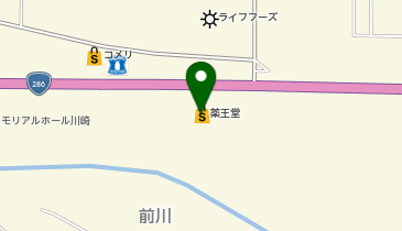 薬王堂 宮城川崎店の地図画像