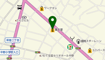 薬王堂 盛岡中野店の地図画像
