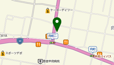 かっぱ寿司 甲府向町店の地図画像