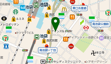 かっぱ寿司 南池袋店 ※メニュータイプBの地図画像