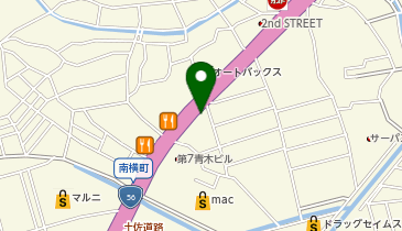 八剣伝 朝倉店の地図画像