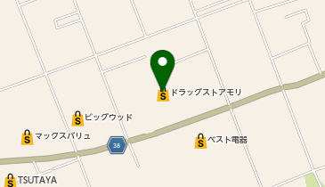 ドラッグストアモリ 大村店の地図画像