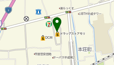 ドラッグストアモリ 本荘店の地図画像