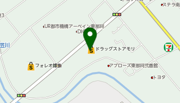 ドラッグストアモリ 東那珂店の地図画像