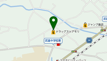 ドラッグストアモリ 武雄朝日店の地図画像