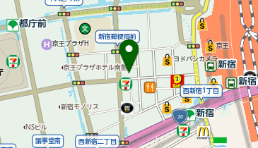 カラオケ ビッグエコー西新宿センター店の地図画像