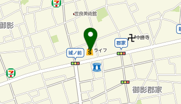 ライフ御影店の地図画像