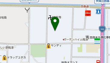 ライフ梅津店の地図画像