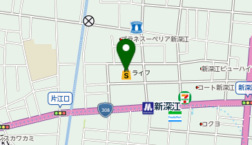 ライフ新深江店の地図画像
