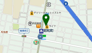 ライフ昭和町駅前店の地図画像